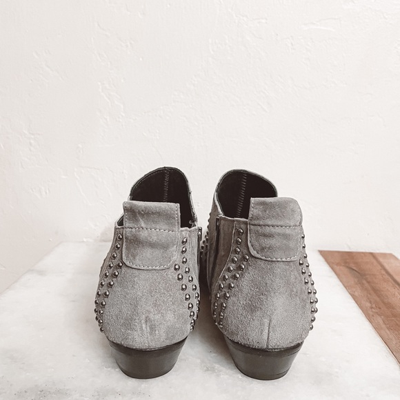 ANINE BING Charlie Low Ankle Boots Gray Suede Studded 37 7 - Picture 5 of 9